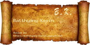 Batthyány Kevin névjegykártya