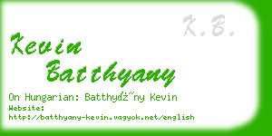 kevin batthyany business card
